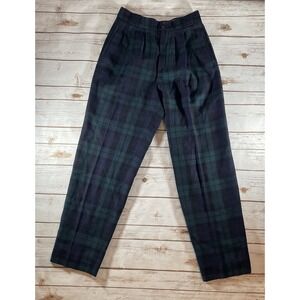Vintage Wool Tartan Plaid Pants Size 10 Collectible Gold by Giorgio Sari Angelo